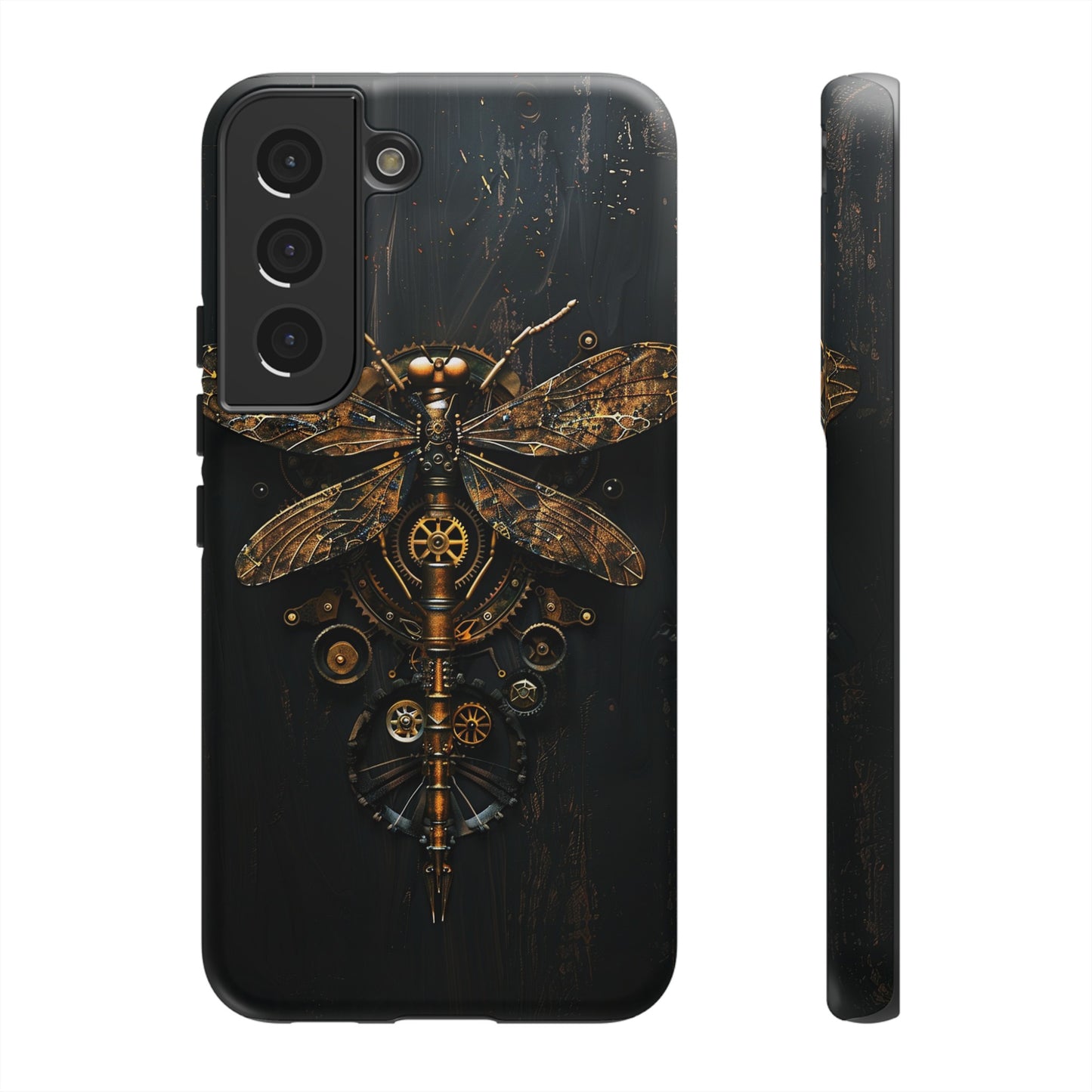 Steampunk Dragonfly Phone Case - Intricate Gear Design for iPhone, Samsung Galaxy, Google Pixel Devices