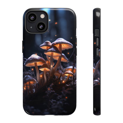 Glowing Mushrooms at Night Phone Case – Enchanting Fantasy Forest Design for iPhone, Samsung Galaxy, and Google Pixel Devices