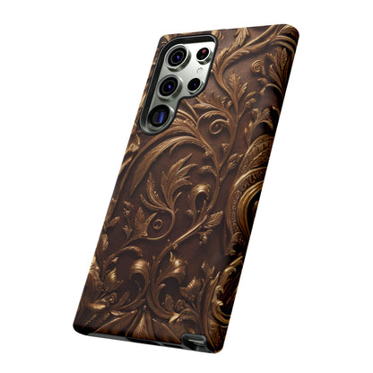 Elegant Bronze Phone Case – Victorian Floral Design for iPhone, Samsung Galaxy, and Google Pixel Devices