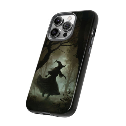 Spooky Witch Silhouette Phone Case - Halloween Dark Art Design for iPhone, Samsung Galaxy, and Google Pixel Devices