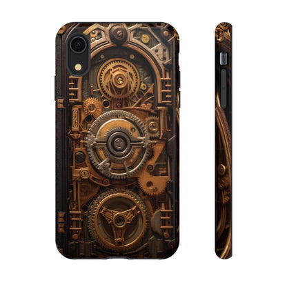 Gearworks Tough Phone Case – Steampunk Clockwork Design for iPhone, Samsung Galaxy, and Google Pixel Devices