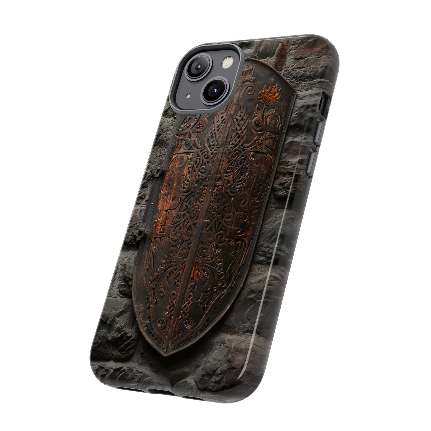 Medieval Shield Phone Case - Ornate Ancient Armor Design for iPhone and Samsung Galaxy Devices