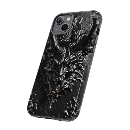 Silver Devil Phone Case – Gothic Demon Design for iPhone, Samsung Galaxy, and Google Pixel Devices