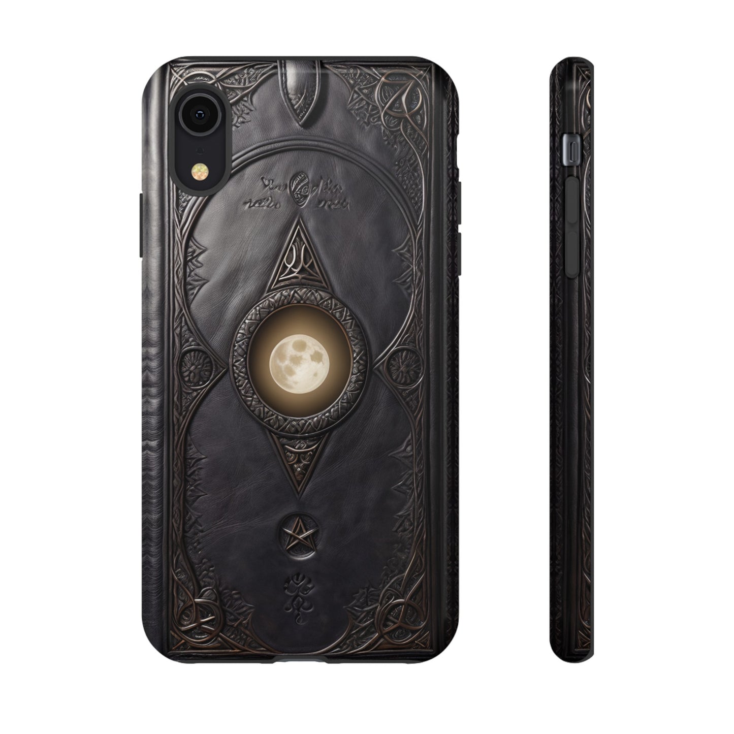 Moon Case Tough Phone Case – Fantasy Art Leather Book Design for iPhone, Samsung Galaxy, and Google Pixel Devices