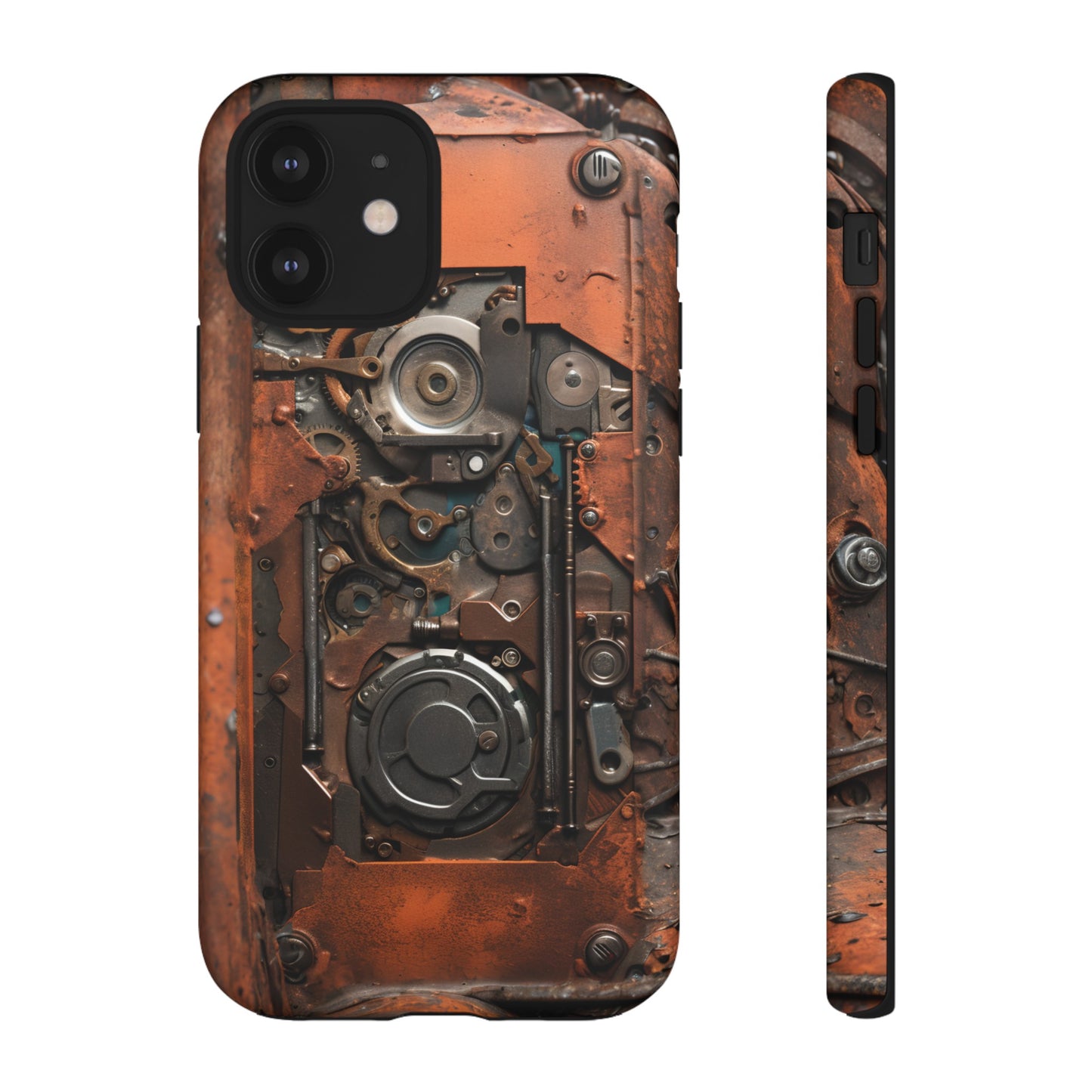 Rusted Mechanisms Phone Case – Steampunk Metal Gear Design for iPhone, Samsung Galaxy, and Google Pixel Devices