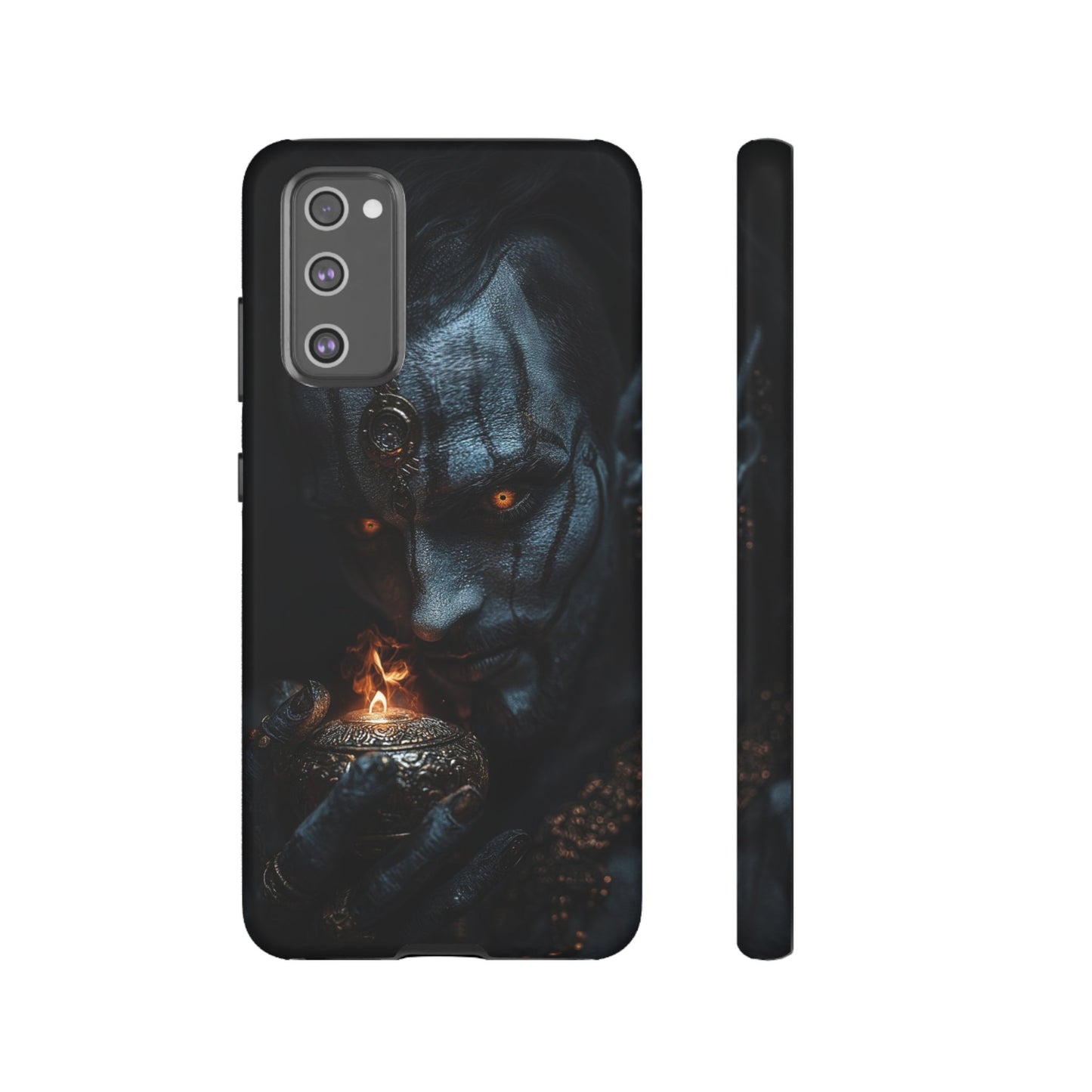 Dark Djinn Warrior Phone Case - Intricate Fantasy Art Protective Cover for iPhone, Samsung Galaxy, and Google Pixel Devices