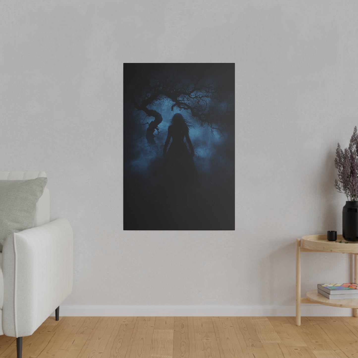 Haunting Silhouette - Dark Art Canvas Print - Mystical Gothic Home Decor