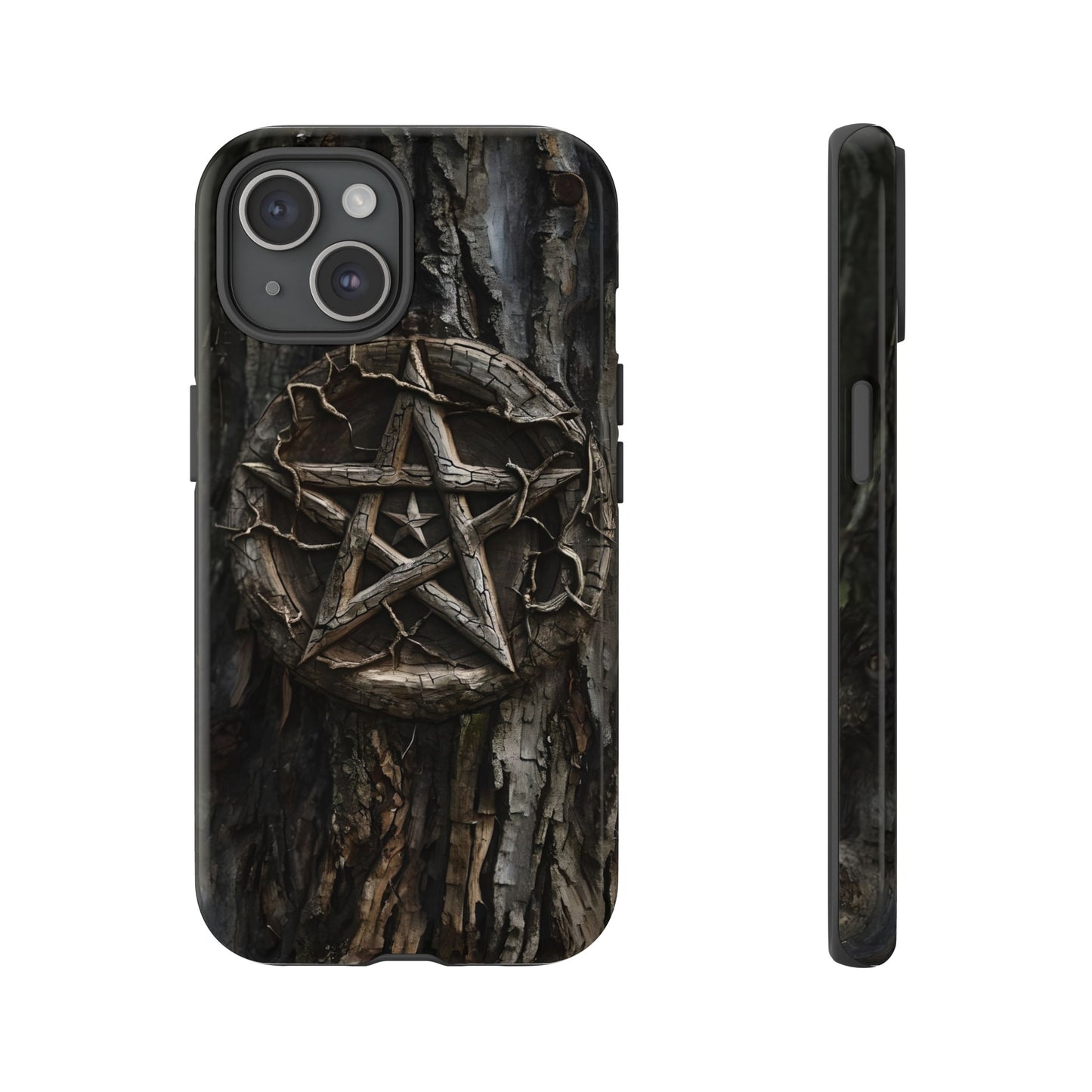 Pentacle Tree Phone Case – Wiccan Nature Magic Design for iPhone, Samsung Galaxy, and Google Pixel Devices