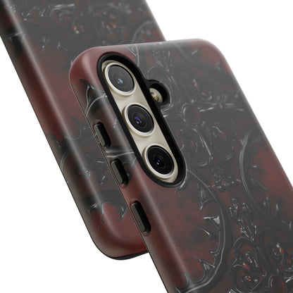 Vampiric Leather Phone Case for iPhone, Samsung Galaxy, and Google Pixel Devices - Gothic Ornate Design