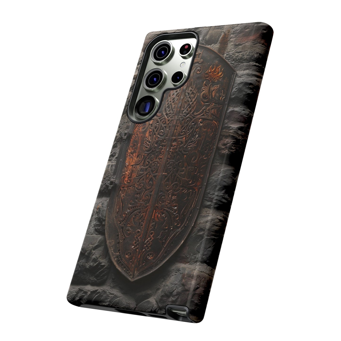 Medieval Shield Phone Case - Ornate Ancient Armor Design for iPhone and Samsung Galaxy Devices