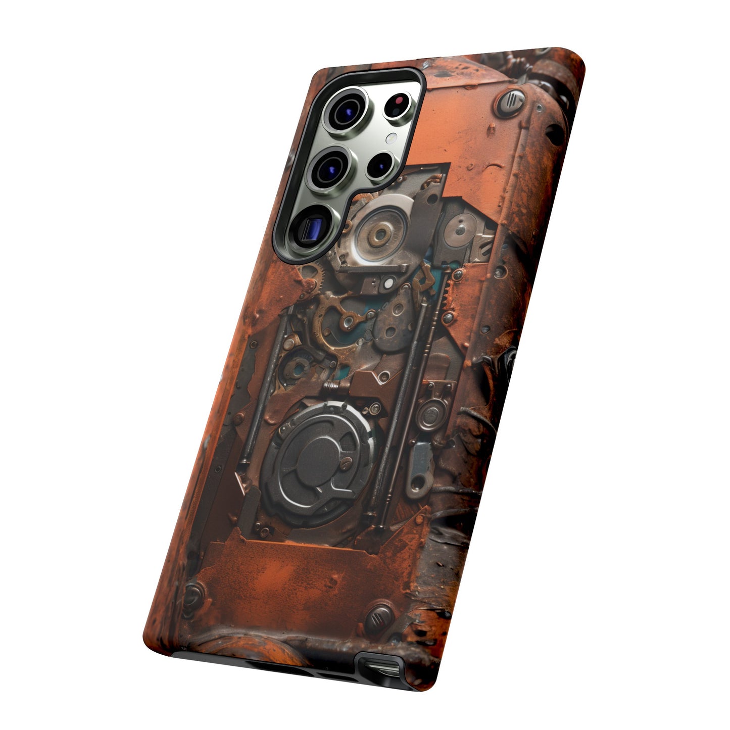 Rusted Mechanisms Phone Case – Steampunk Metal Gear Design for iPhone, Samsung Galaxy, and Google Pixel Devices