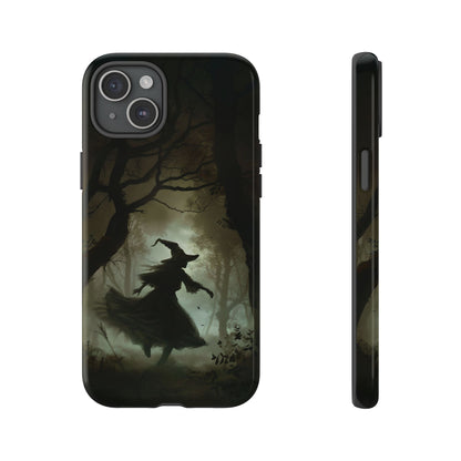 Spooky Witch Silhouette Phone Case - Halloween Dark Art Design for iPhone, Samsung Galaxy, and Google Pixel Devices