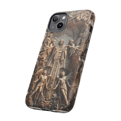 Angelic Statue Phone Case – Heavenly Gothic Marble Design for iPhone, Samsung Galaxy, and Google Pixel Devices