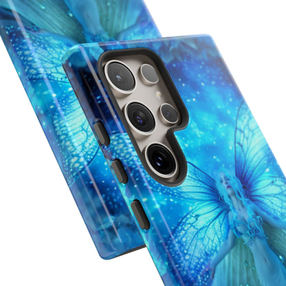 Blue Cosmic Fairy Phone Case – Enchanting Fae Design for iPhone, Samsung Galaxy, and Google Pixel Devices