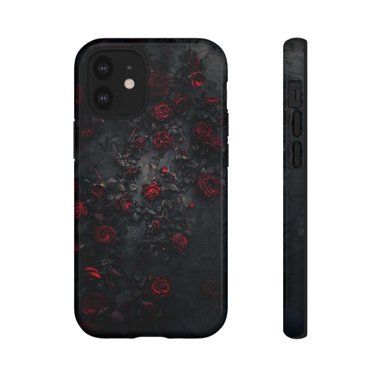 Gothic Roses Tough Phone Case – Elegant Dark Floral Design for iPhone, Samsung Galaxy, and Google Pixel Devices