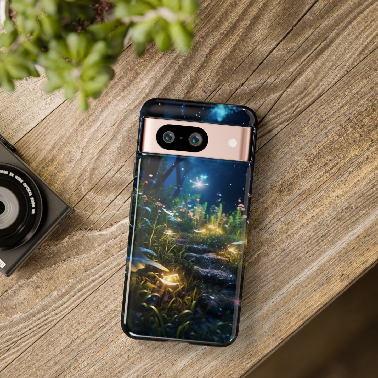 Fireflies in the Forest Tough Phone Case – Enchanting Summer Night Design for iPhone, Samsung Galaxy, and Google Pixel Devices