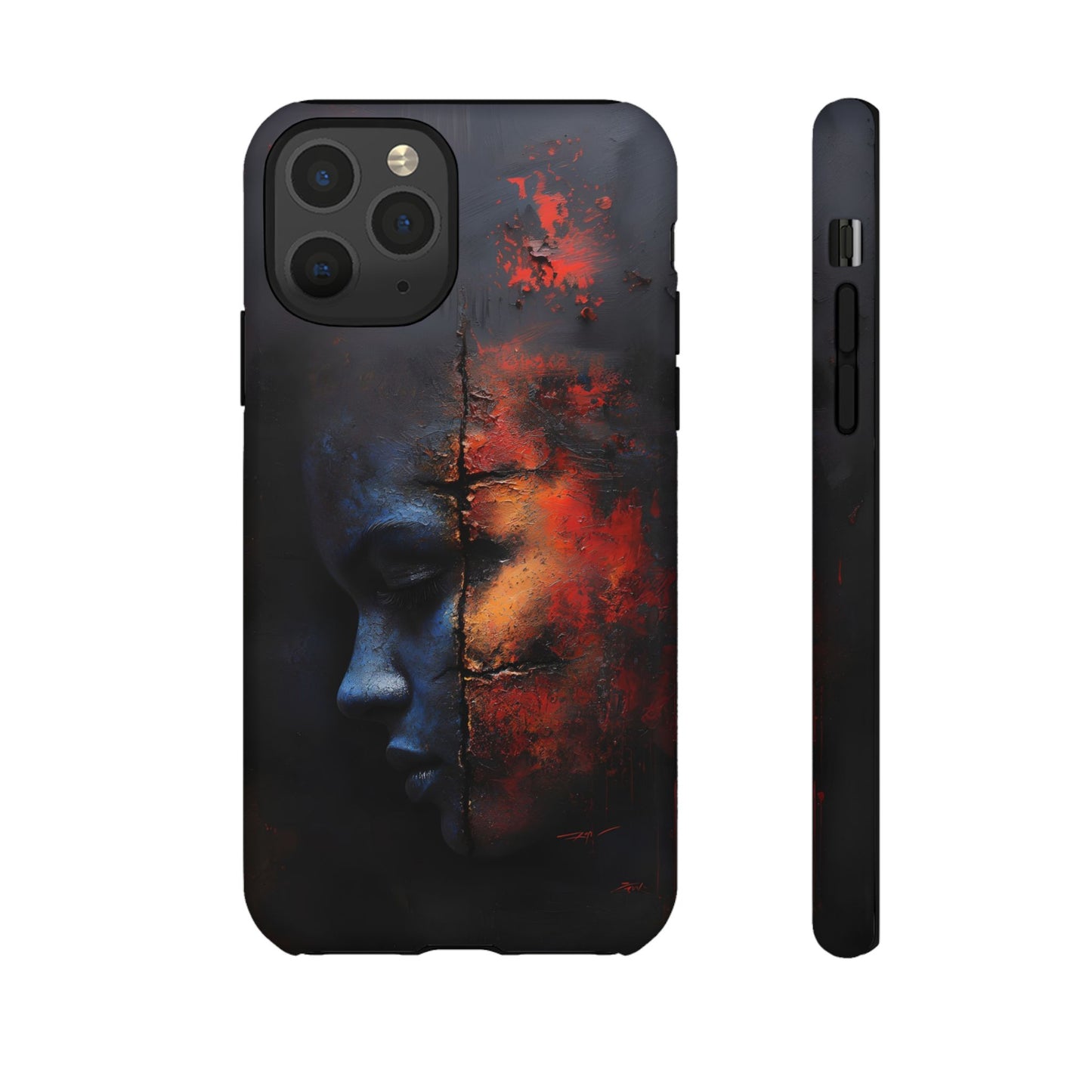 Abstract Duality Art Phone Case - Bold Modern Design