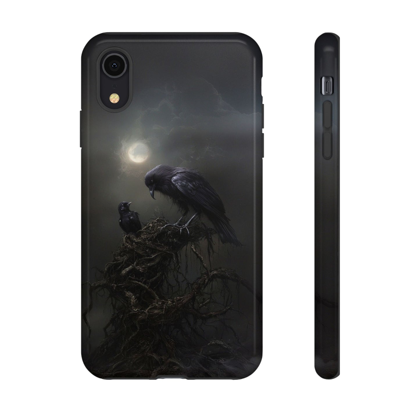 Gothic Raven Phone Case - Dark Crow Art for iPhone, Samsung Galaxy, and Google Pixel Devices