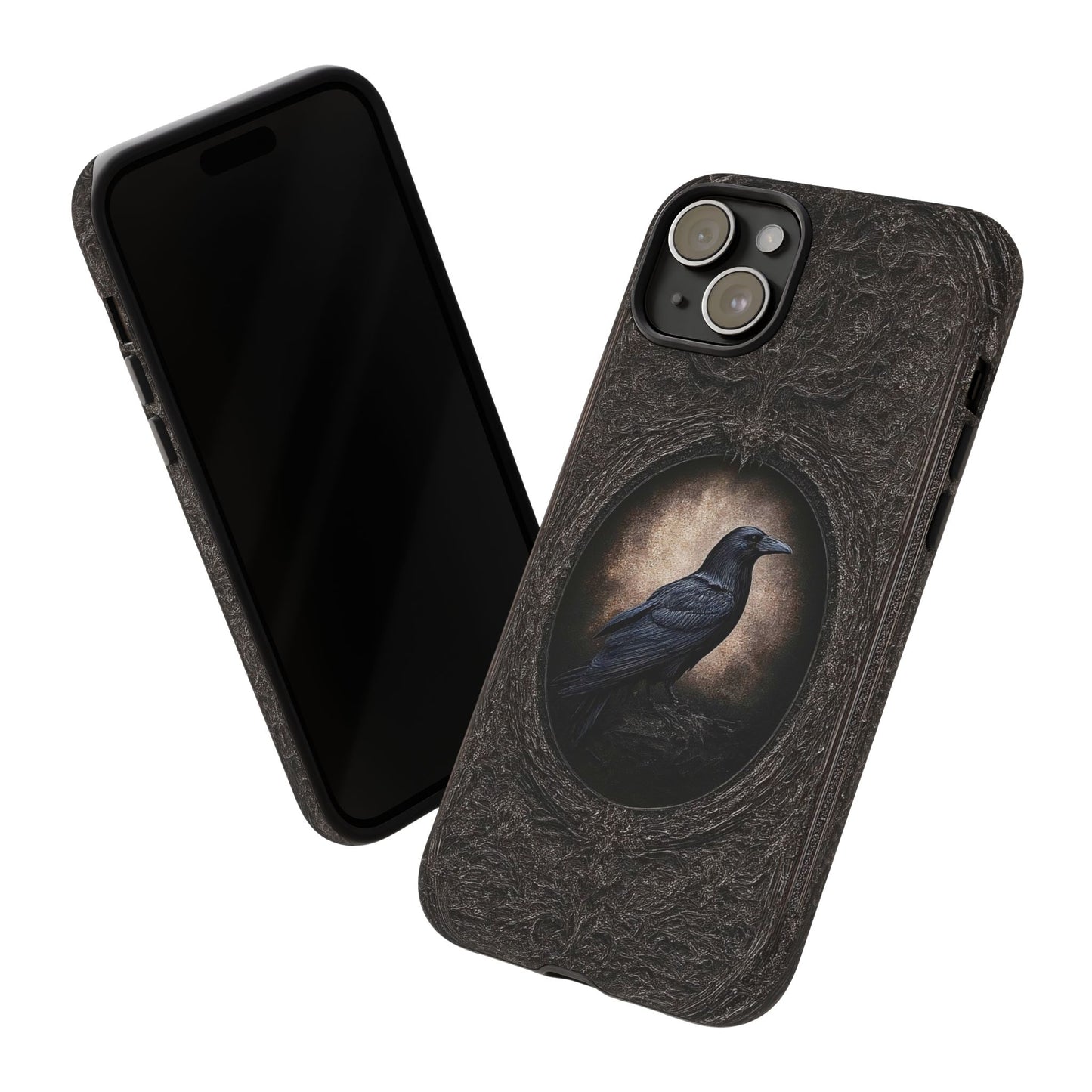 Gothic Raven Phone Case - Mysterious Dark Bird Design