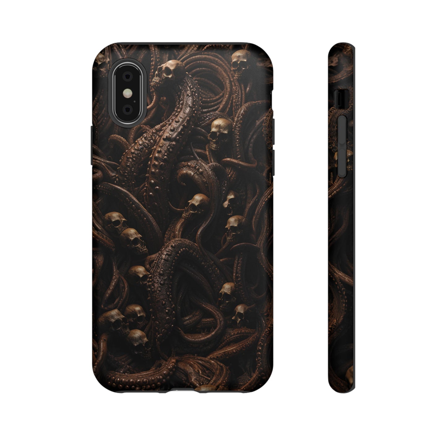 Skulls and Tentacles Phone Case – Lovecraftian Horror Design for iPhone, Samsung Galaxy, and Google Pixel Devices