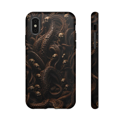 Skulls and Tentacles Phone Case – Lovecraftian Horror Design for iPhone, Samsung Galaxy, and Google Pixel Devices