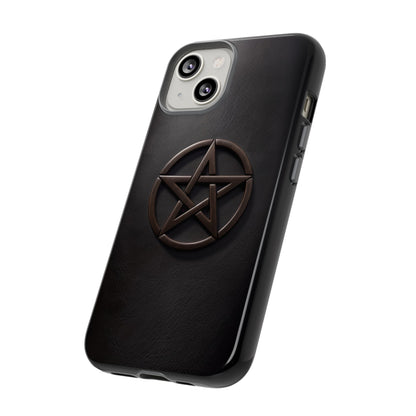 Simple Pentacle Tough Phone Case – Witchcraft Pentagram Design for iPhone, Samsung Galaxy, and Google Pixel Devices