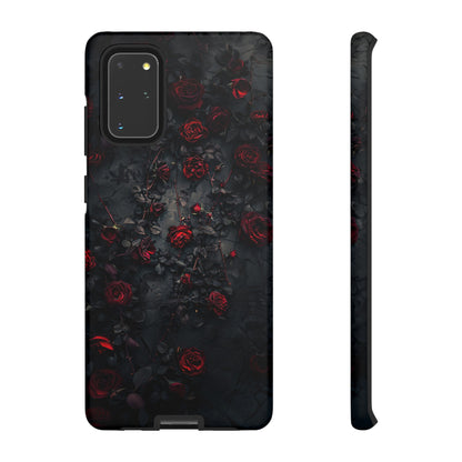 Gothic Roses Tough Phone Case – Elegant Dark Floral Design for iPhone, Samsung Galaxy, and Google Pixel Devices