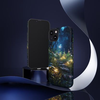 Fireflies in the Forest Tough Phone Case – Enchanting Summer Night Design for iPhone, Samsung Galaxy, and Google Pixel Devices