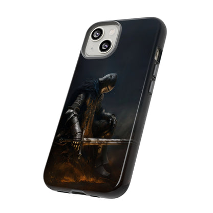 Dark Knight of the Abyss Phone Case - iPhone, Samsung Galaxy, Google Pixel - Epic Medieval Warrior Art, Protective Case, Fantasy Art