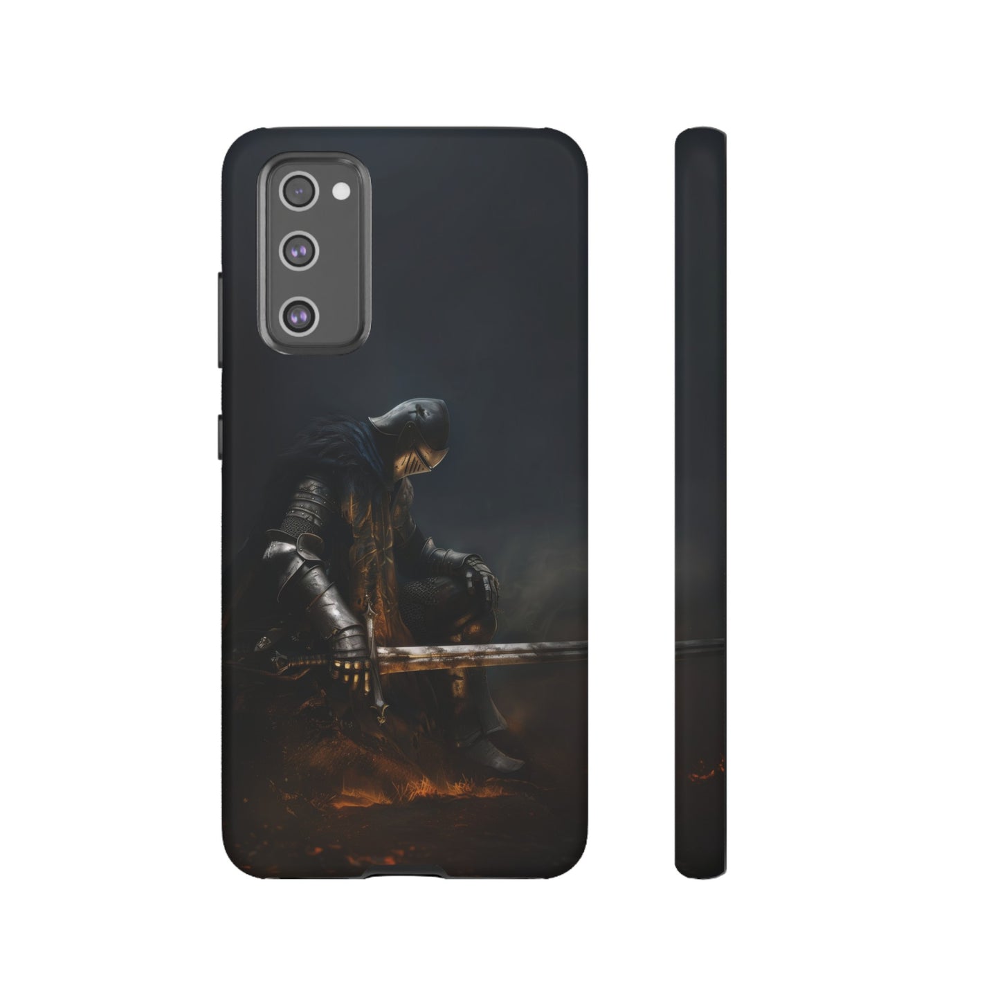 Dark Knight of the Abyss Phone Case - iPhone, Samsung Galaxy, Google Pixel - Epic Medieval Warrior Art, Protective Case, Fantasy Art