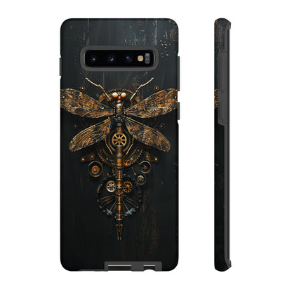 Steampunk Dragonfly Phone Case - Intricate Gear Design for iPhone, Samsung Galaxy, Google Pixel Devices