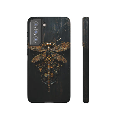 Steampunk Dragonfly Phone Case - Intricate Gear Design for iPhone, Samsung Galaxy, Google Pixel Devices