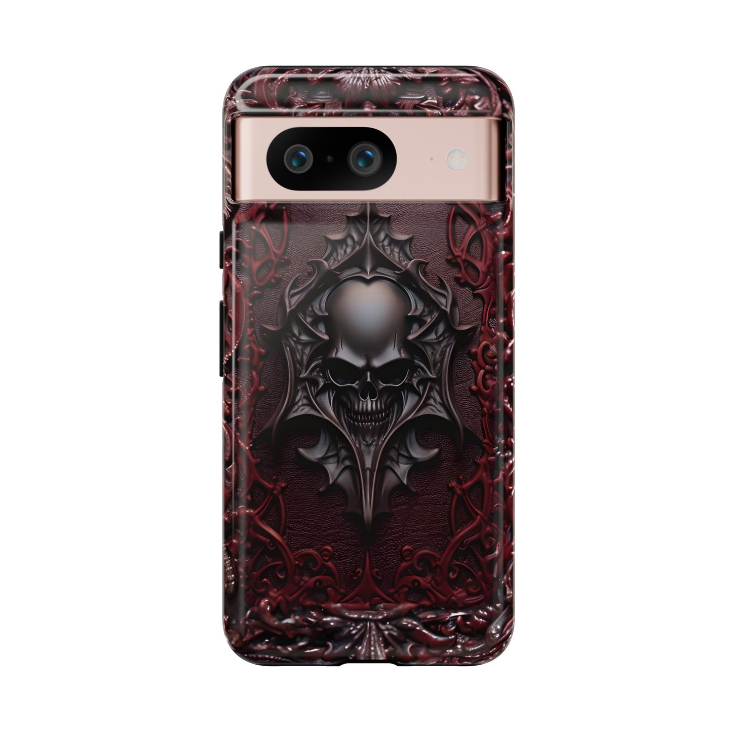 Vampiric Tough Phone Case – Gothic Skull Vampire Design for iPhone, Samsung Galaxy, and Google Pixel Devices