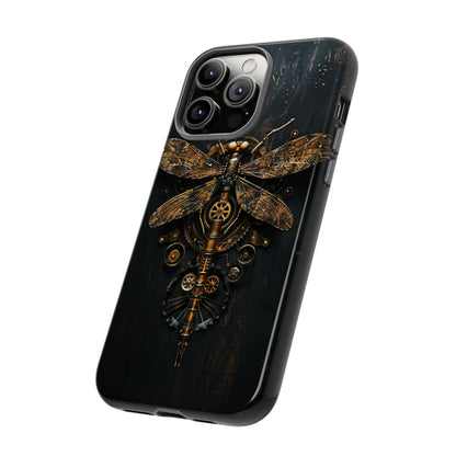 Steampunk Dragonfly Phone Case - Intricate Gear Design for iPhone, Samsung Galaxy, Google Pixel Devices