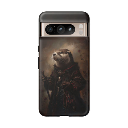 Noble Otter King Phone Case - Vintage Gothic Animal Art Design for iPhone, Samsung Galaxy, and Google Pixel Devices