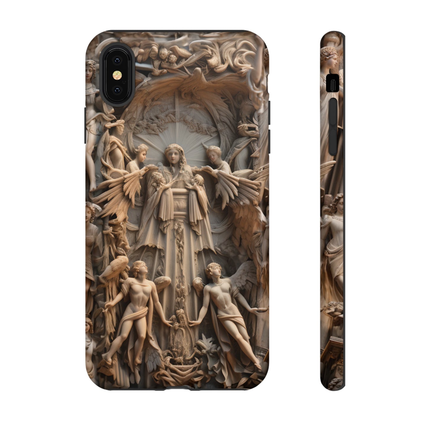 Angelic Statue Phone Case – Heavenly Gothic Marble Design for iPhone, Samsung Galaxy, and Google Pixel Devices