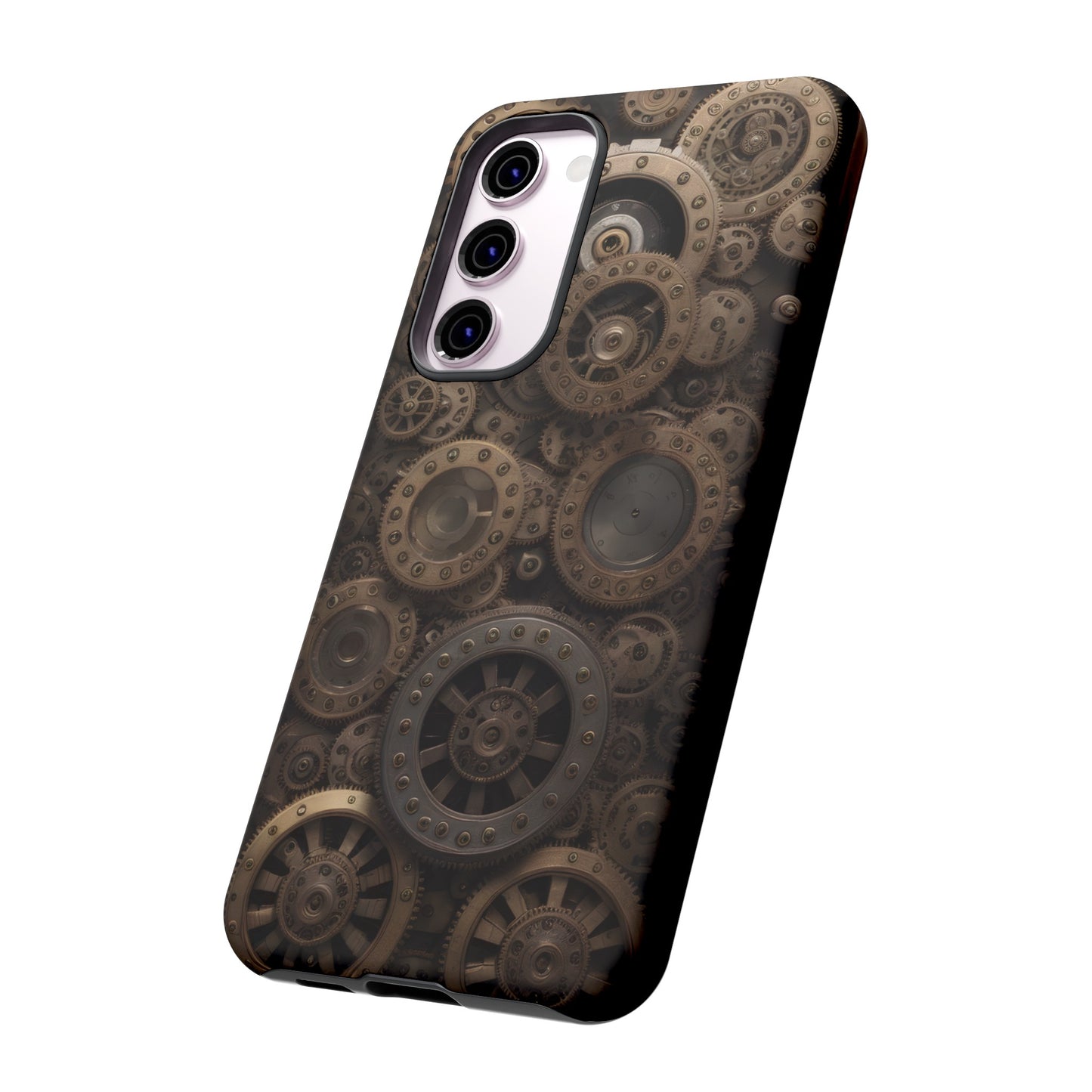 Gearworks 3 Phone Case – Steampunk Victorian Design with Gears and Clockwork for iPhone, Samsung Galaxy, and Google Pixel Devices