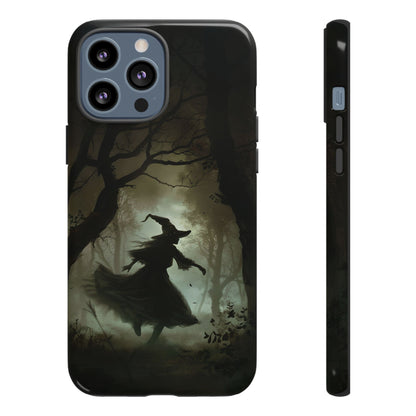 Spooky Witch Silhouette Phone Case - Halloween Dark Art Design for iPhone, Samsung Galaxy, and Google Pixel Devices