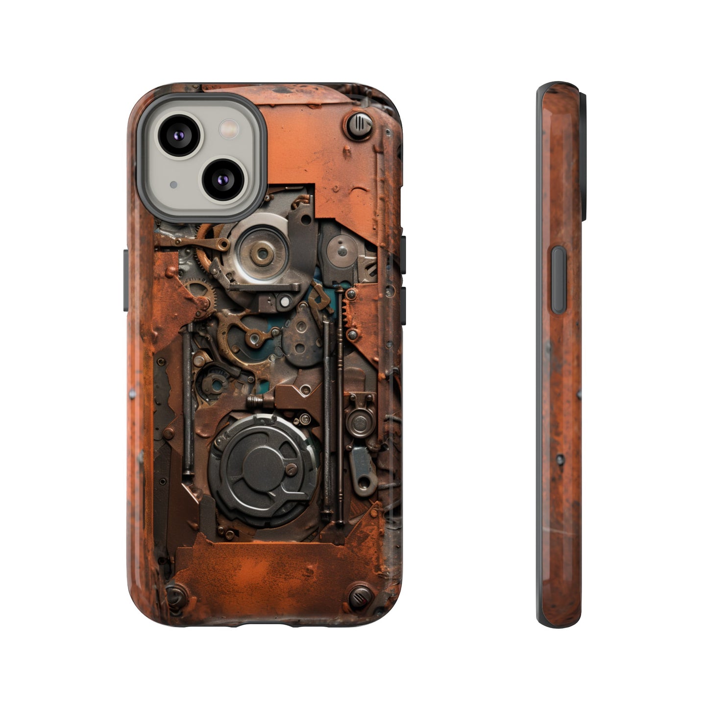 Rusted Mechanisms Phone Case – Steampunk Metal Gear Design for iPhone, Samsung Galaxy, and Google Pixel Devices