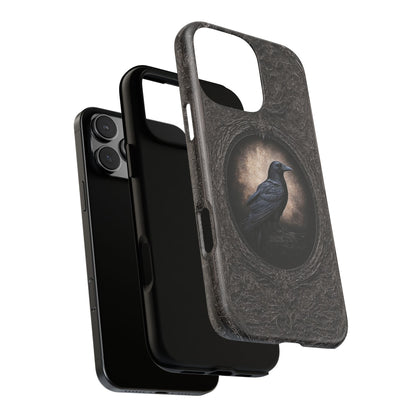 Gothic Raven Phone Case - Mysterious Dark Bird Design