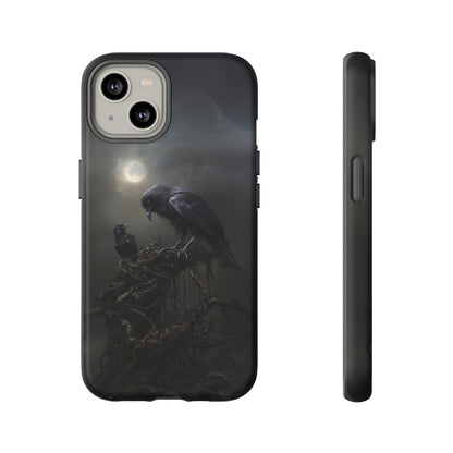 Gothic Raven Phone Case - Dark Crow Art for iPhone, Samsung Galaxy, and Google Pixel Devices