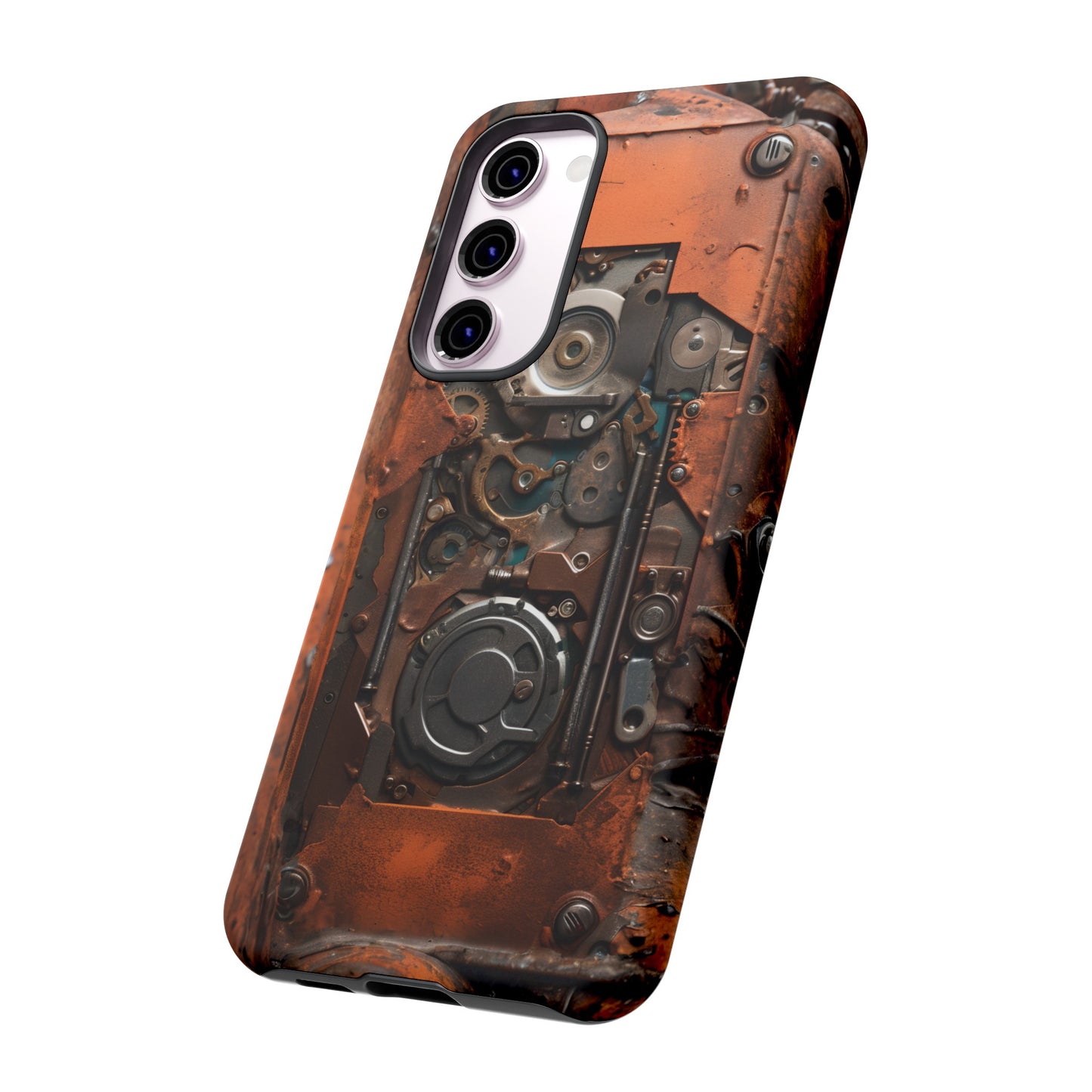 Rusted Mechanisms Phone Case – Steampunk Metal Gear Design for iPhone, Samsung Galaxy, and Google Pixel Devices