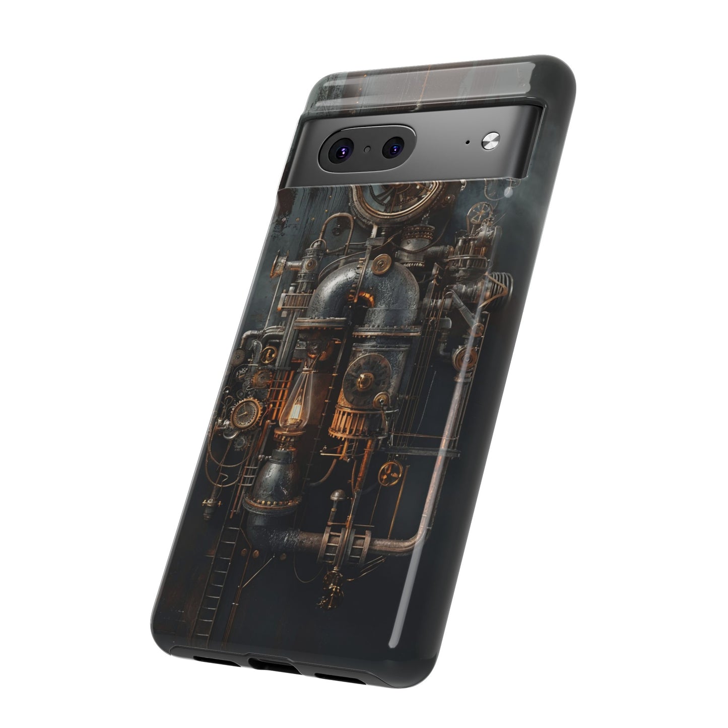 Steampunk Machine #2 Phone Case - Intricate Industrial Design for iPhone, Samsung Galaxy, Google Pixel Devices, Victorian Design Gears