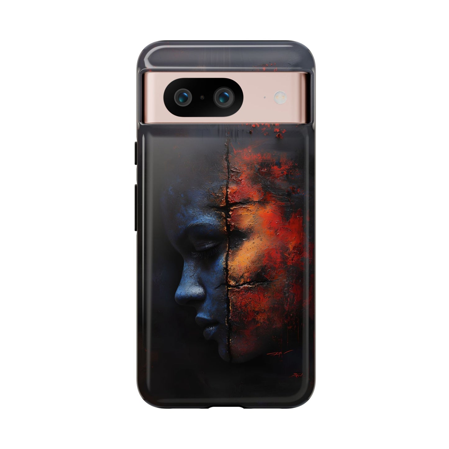 Abstract Duality Art Phone Case - Bold Modern Design