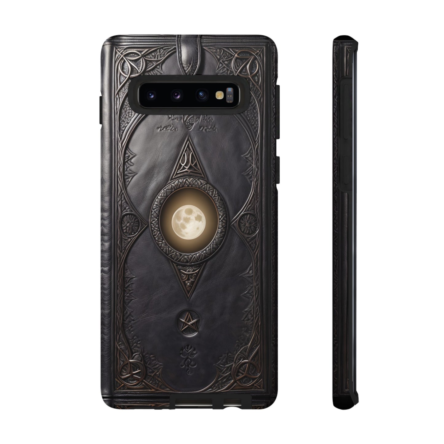 Moon Case Tough Phone Case – Fantasy Art Leather Book Design for iPhone, Samsung Galaxy, and Google Pixel Devices