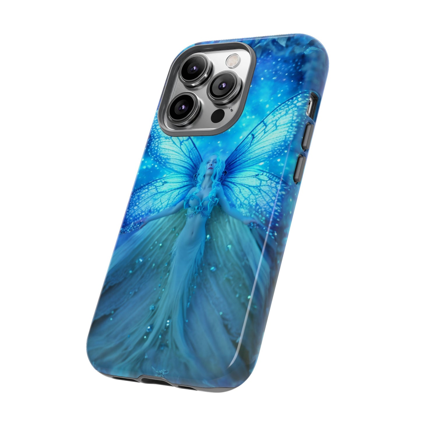 Blue Cosmic Fairy Phone Case – Enchanting Fae Design for iPhone, Samsung Galaxy, and Google Pixel Devices