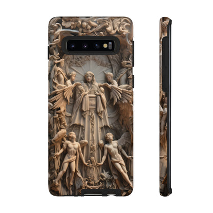 Angelic Statue Phone Case – Heavenly Gothic Marble Design for iPhone, Samsung Galaxy, and Google Pixel Devices