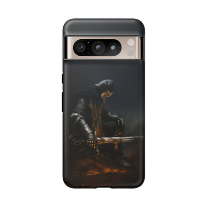 Dark Knight of the Abyss Phone Case - iPhone, Samsung Galaxy, Google Pixel - Epic Medieval Warrior Art, Protective Case, Fantasy Art