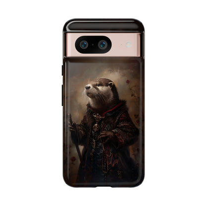 Noble Otter King Phone Case - Vintage Gothic Animal Art Design for iPhone, Samsung Galaxy, and Google Pixel Devices