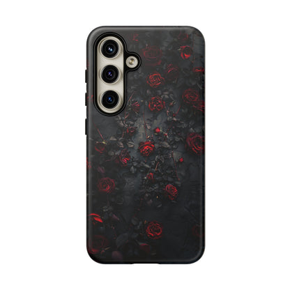 Gothic Roses Tough Phone Case – Elegant Dark Floral Design for iPhone, Samsung Galaxy, and Google Pixel Devices